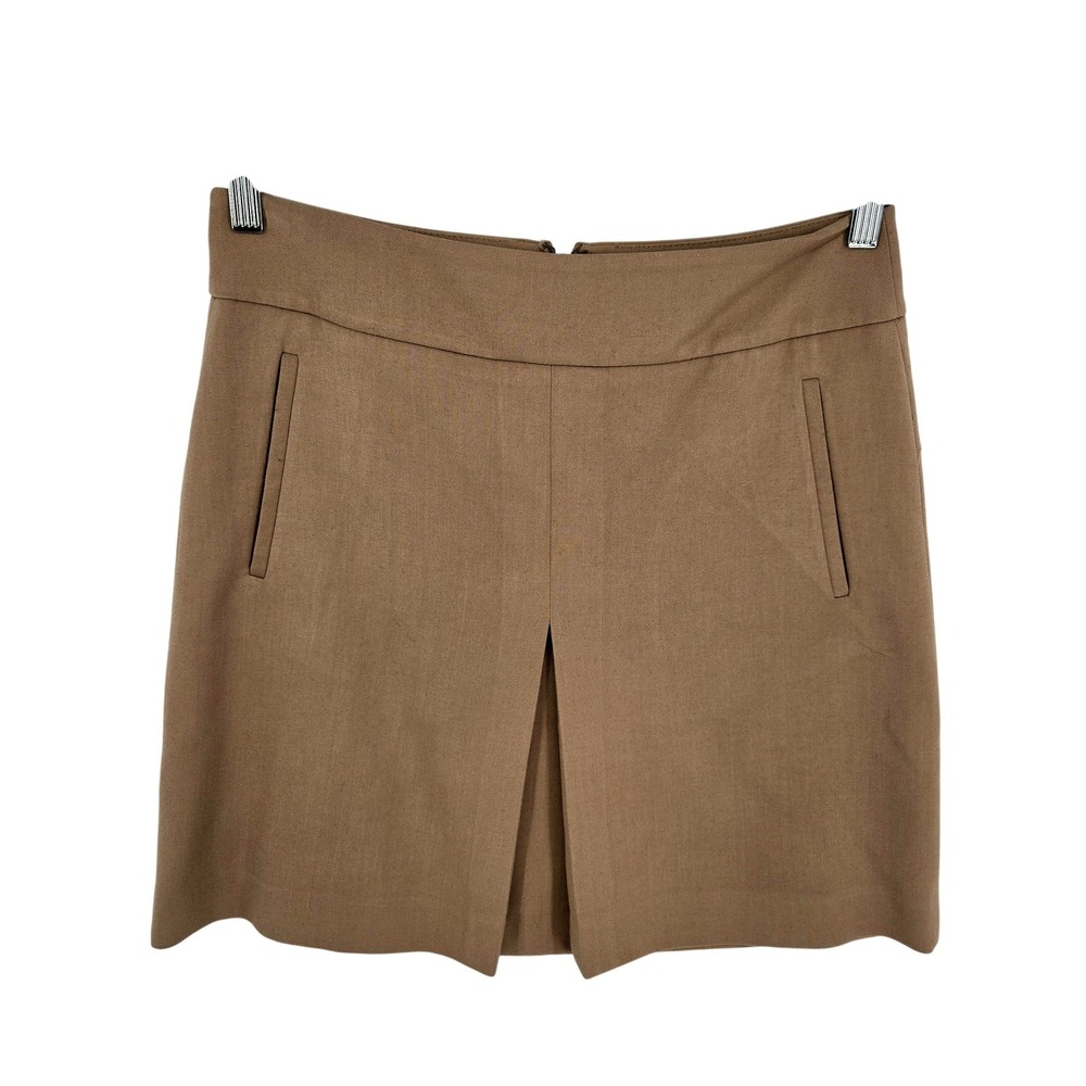 LOFT Skirt Womens Size 6 Tan Lined Front Slit‎ Work Career Pencil Office